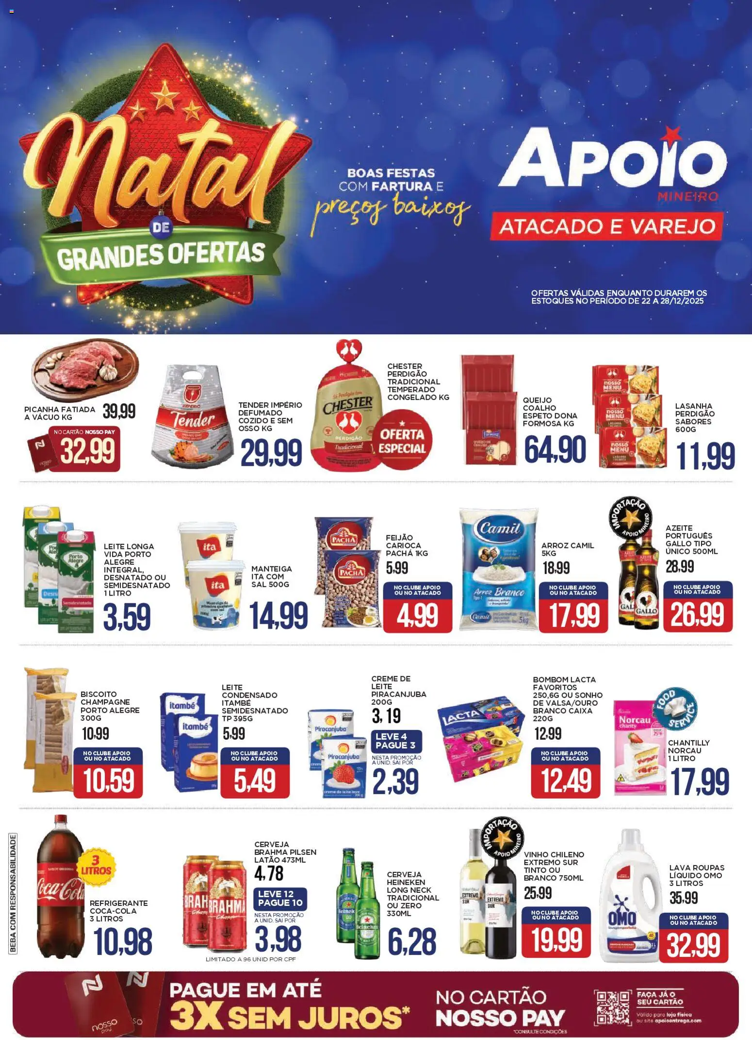 Pré-Visualização do folheto "Ofertas da semana" da loja Apoio Mineiro válido a partir de 22/12/2025