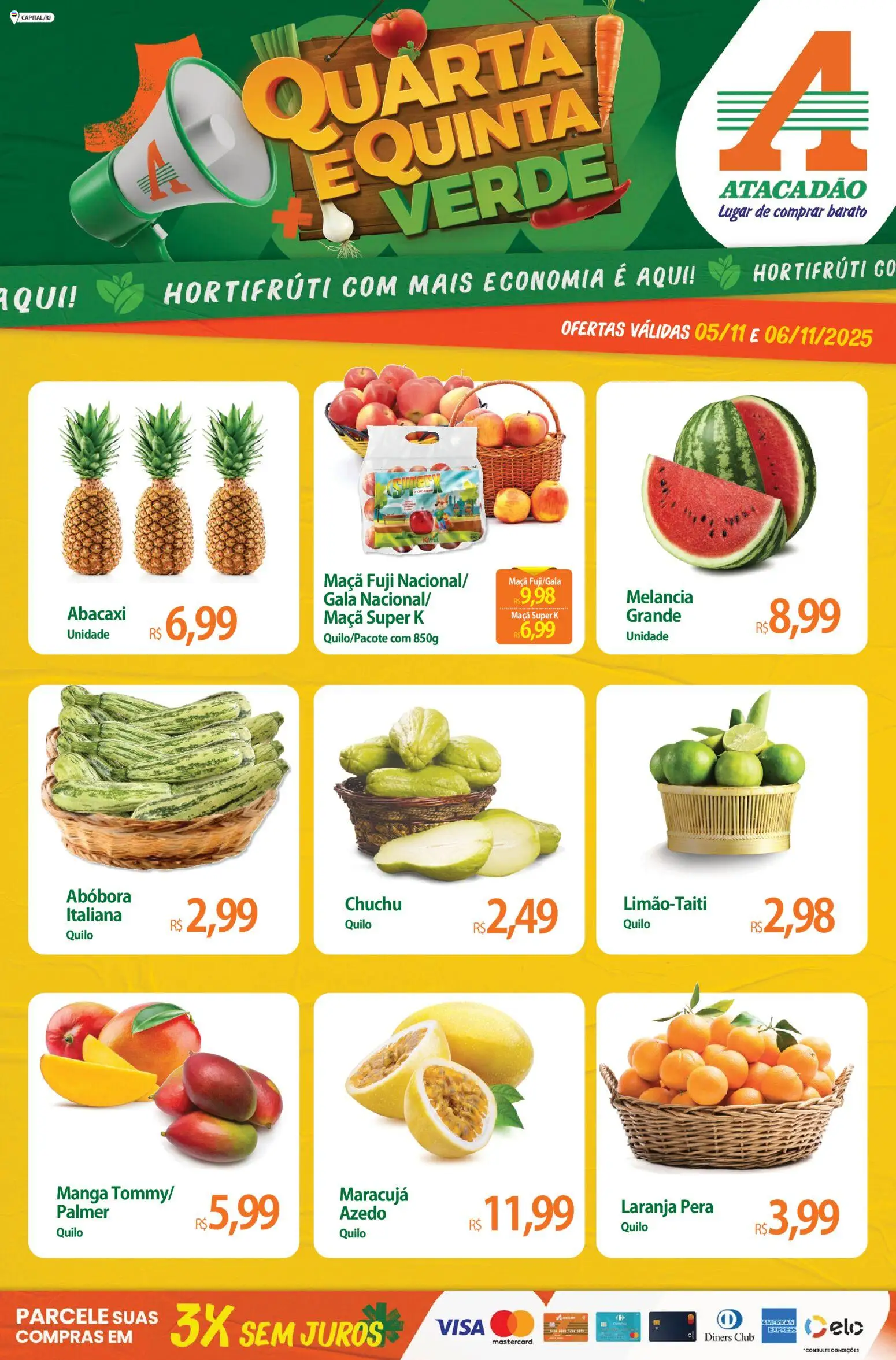 Pré-Visualização do folheto "Ofertas - RJ" da loja Atacadão válido a partir de 05/11/2025