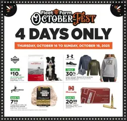 Ad Preview of Mills Fleet Farm Octoberfest 3 Days Only Deals from 10/16/2025