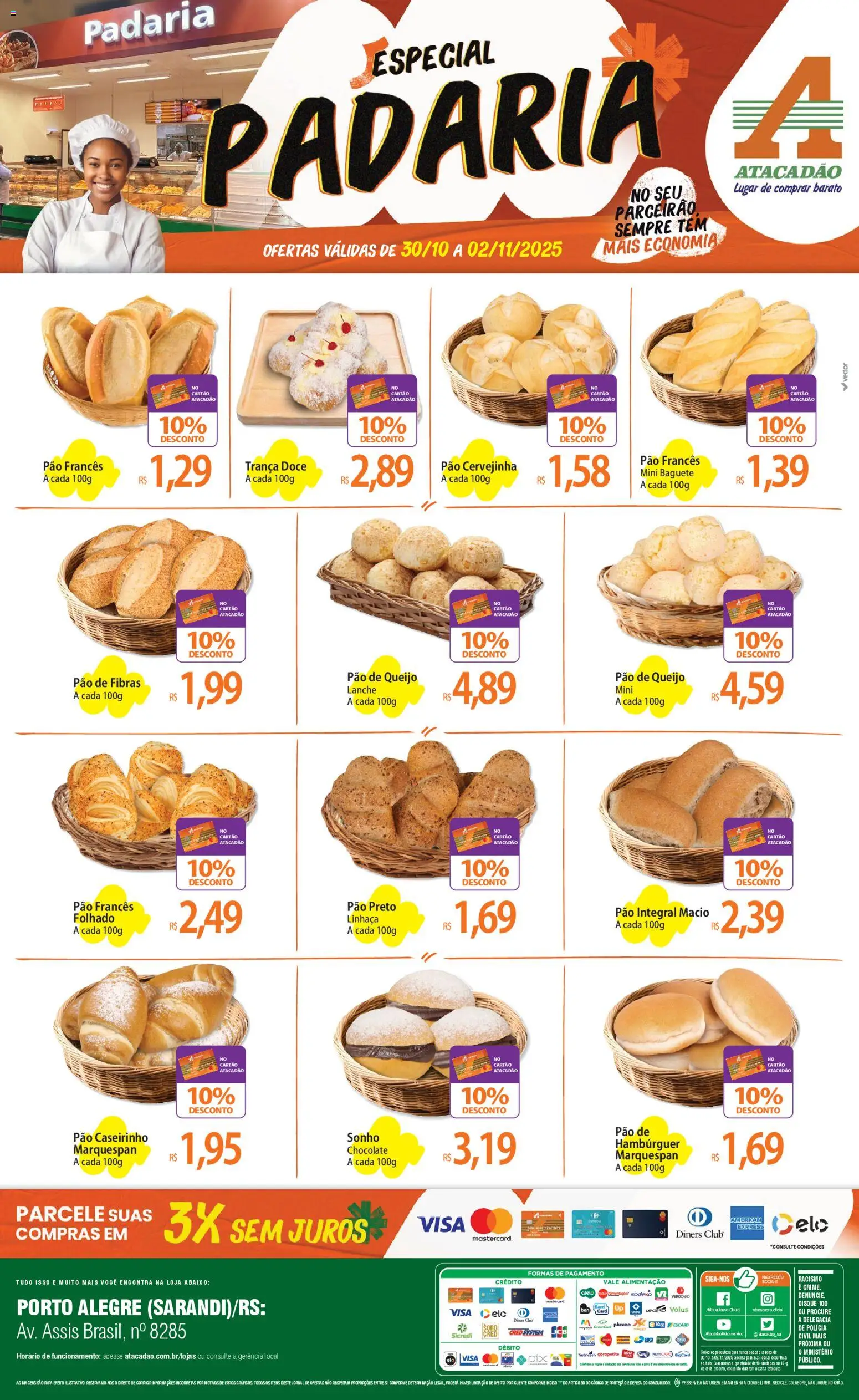 Pré-Visualização do folheto "Ofertas - RS" da loja Atacadão válido a partir de 30/10/2025