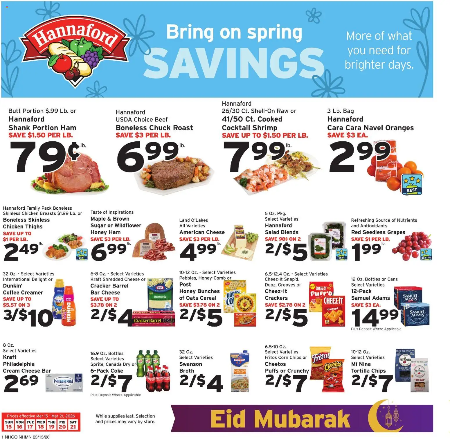 Ad Preview of Hannaford Hannaford Weekly Ad from 03/15/2026