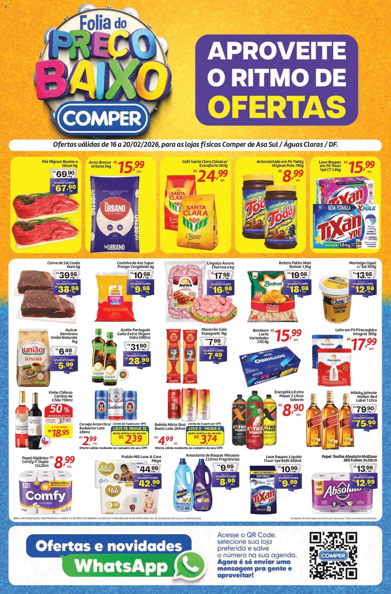 Pré-Visualização do folheto "Ofertas da semana" da loja Comper válido a partir de 16/02/2026