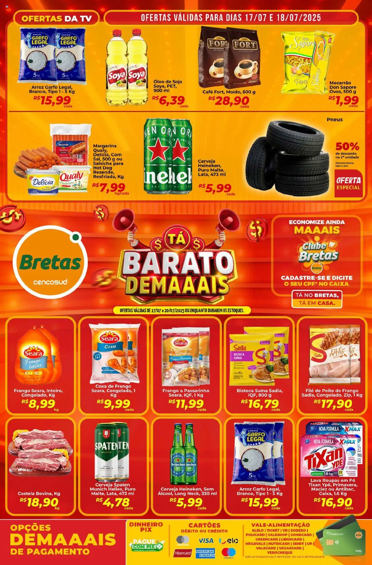 Bretas folheto "Ofertas da semana" válido a partir de 17/07/2025 - número de página 1