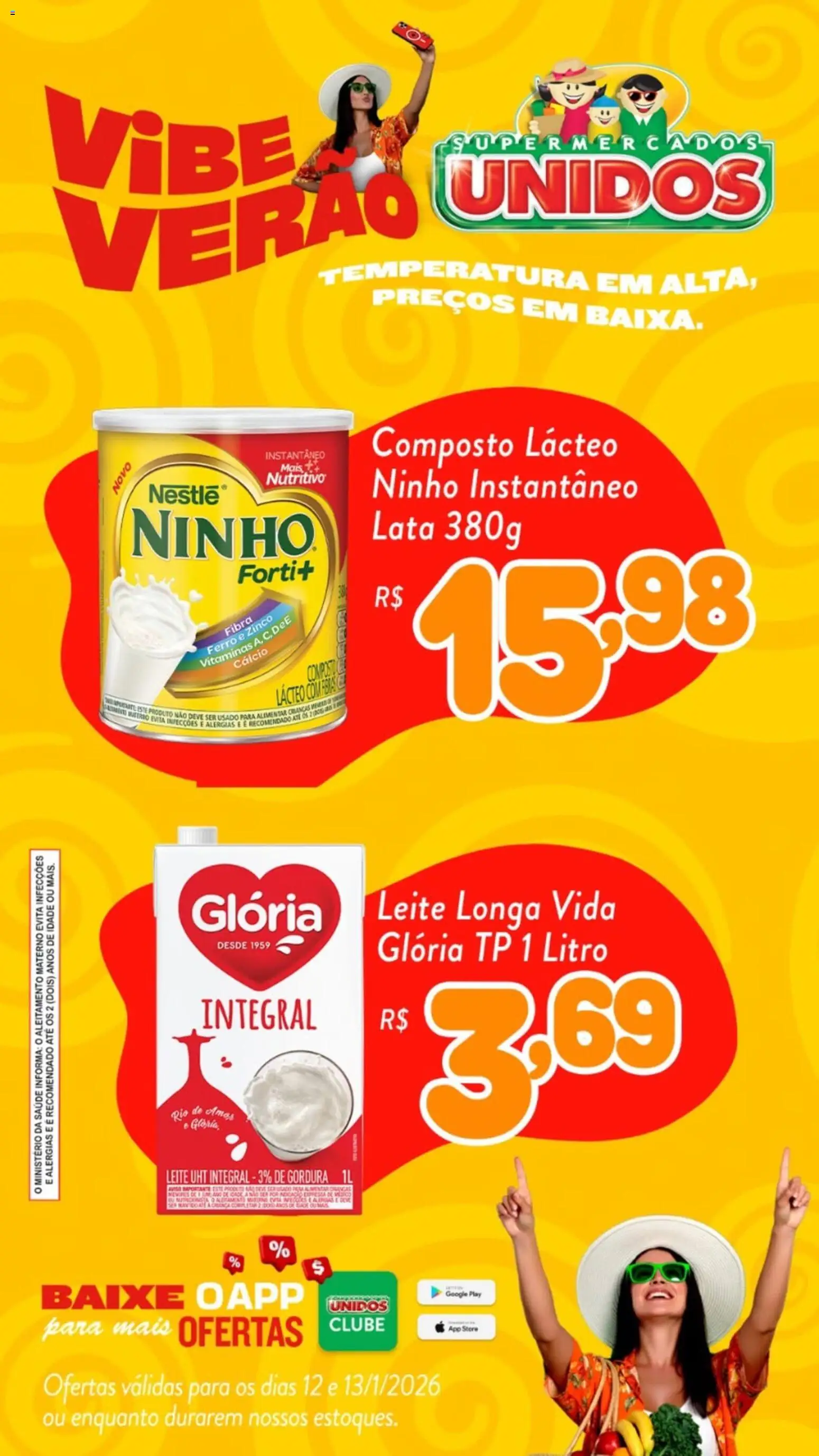 Pré-Visualização do folheto "Ofertas da semana" da loja Supermercados Unidos válido a partir de 12/01/2026