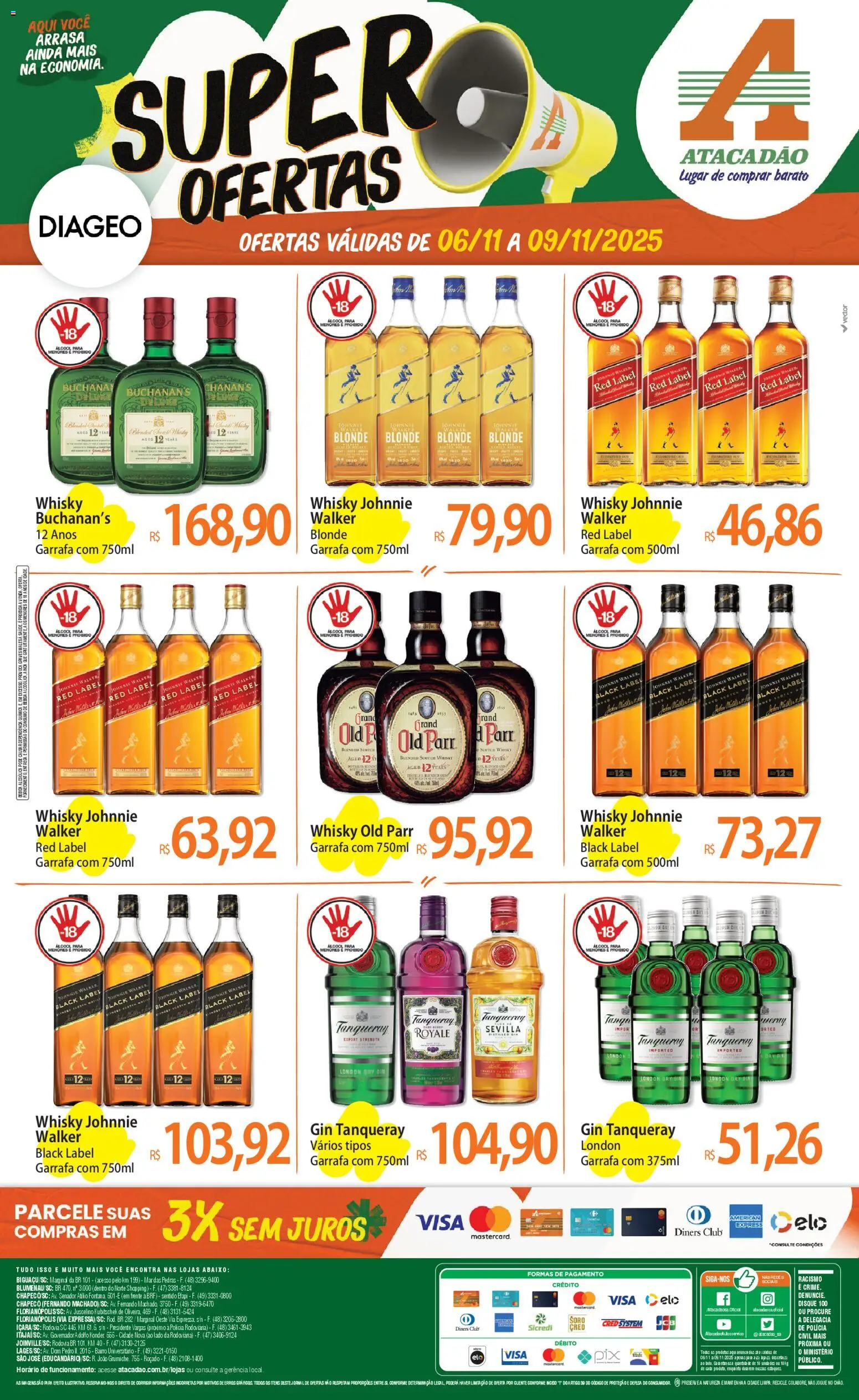 Pré-Visualização do folheto "Ofertas - SC" da loja Atacadão válido a partir de 06/11/2025