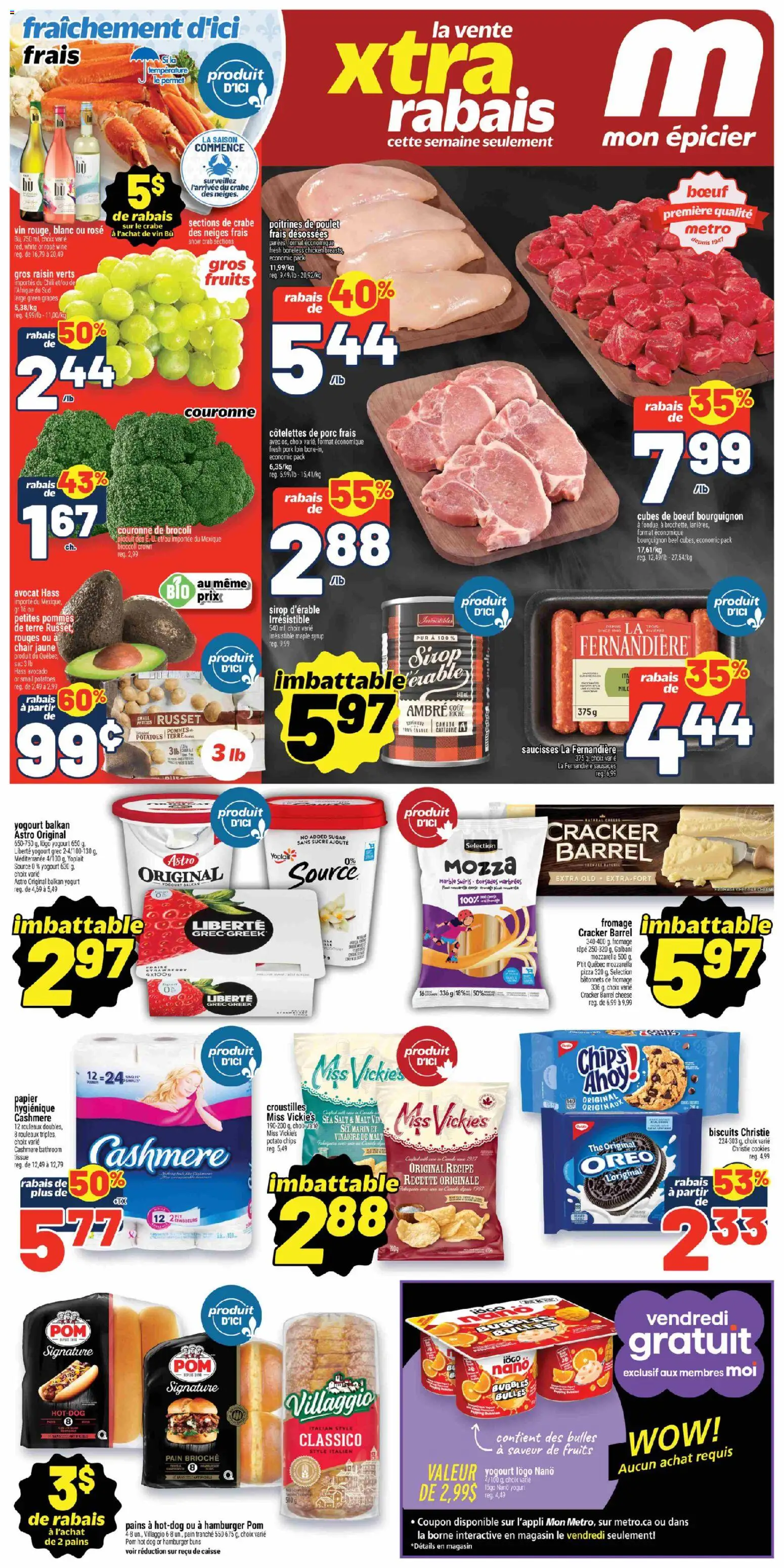 Preview of leaflet Metro circulaire - Pickering from shop Metro is valid from Apr 09, 2026