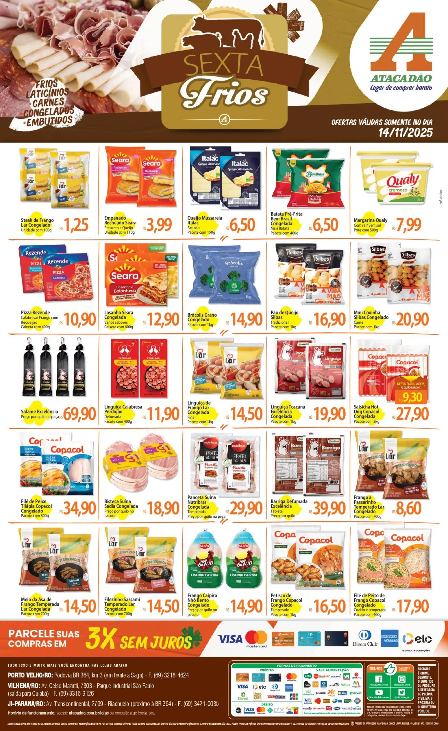 Pré-Visualização do folheto "Ofertas - RO" da loja Atacadão válido a partir de 14/11/2025