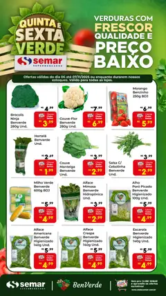 Pré-Visualização do folheto "Ofertas BenVerde" da loja Semar Supermercado válido a partir de 06/11/2025