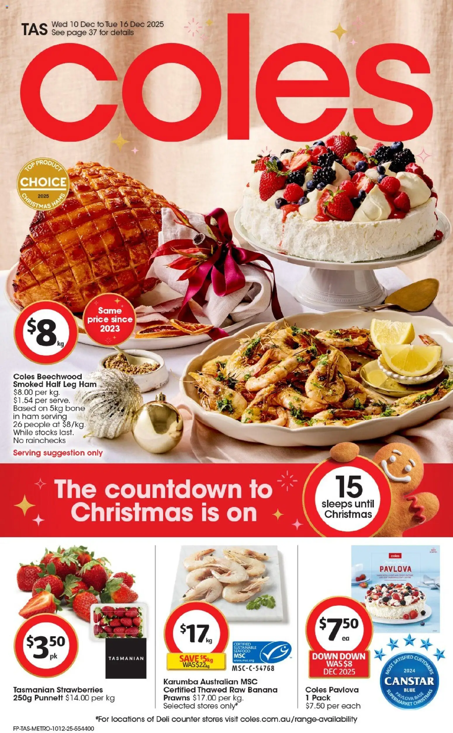Preview of catalogue Catalogue TAS from shop Coles valid 10/12/2025