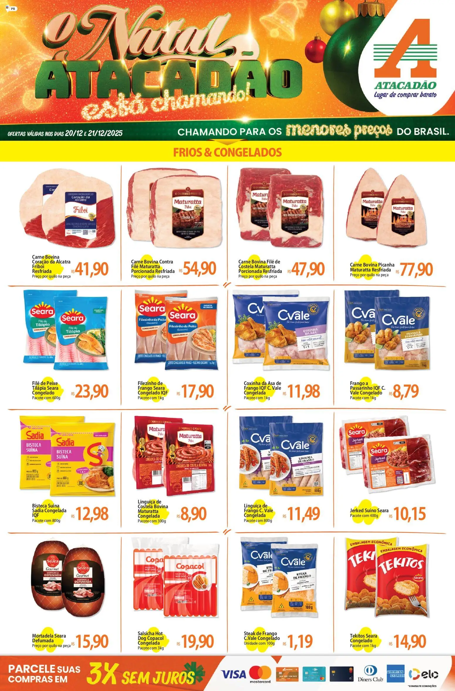 Pré-Visualização do folheto "Ofertas - PR" da loja Atacadão válido a partir de 20/12/2025