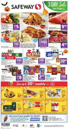 Ad Preview of Safeway Weekly Ad from 10/29/2025 | Page: 1
