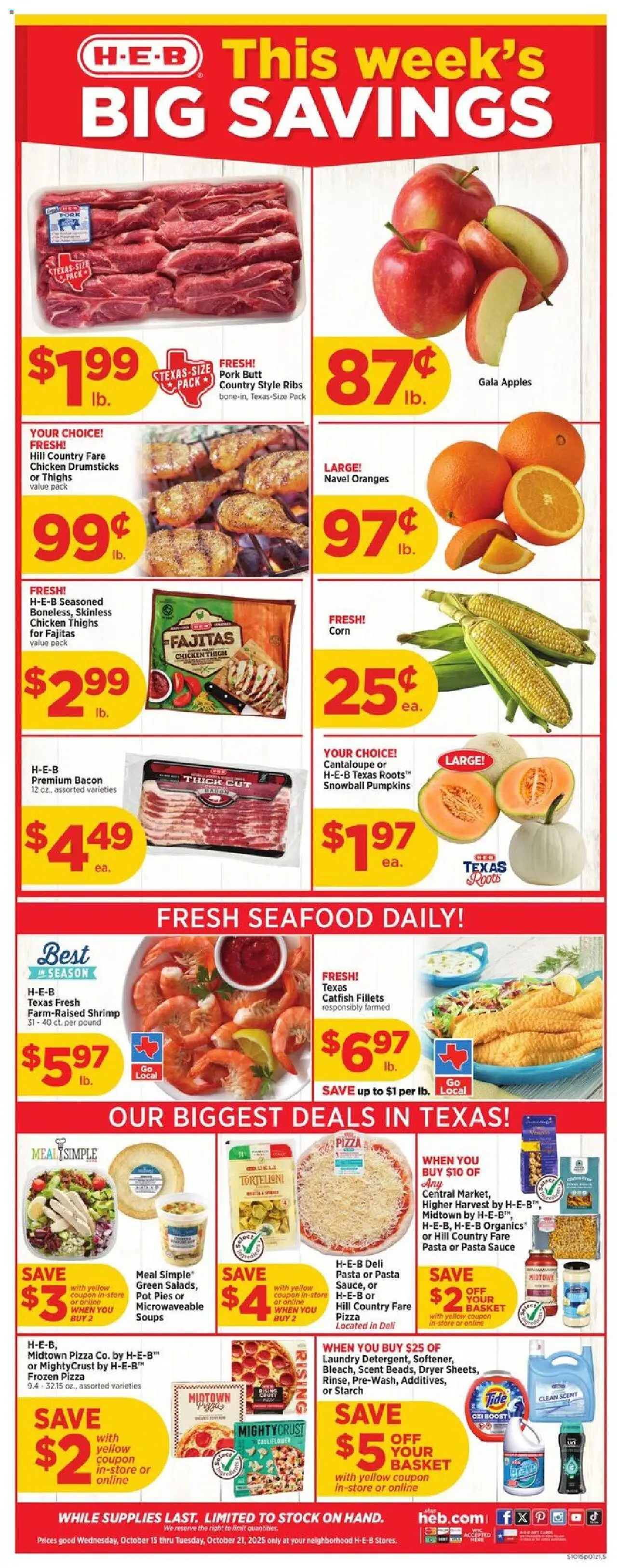 H-E-B Weekly Ad from 10/15/2025 - Flyer - Page number 1