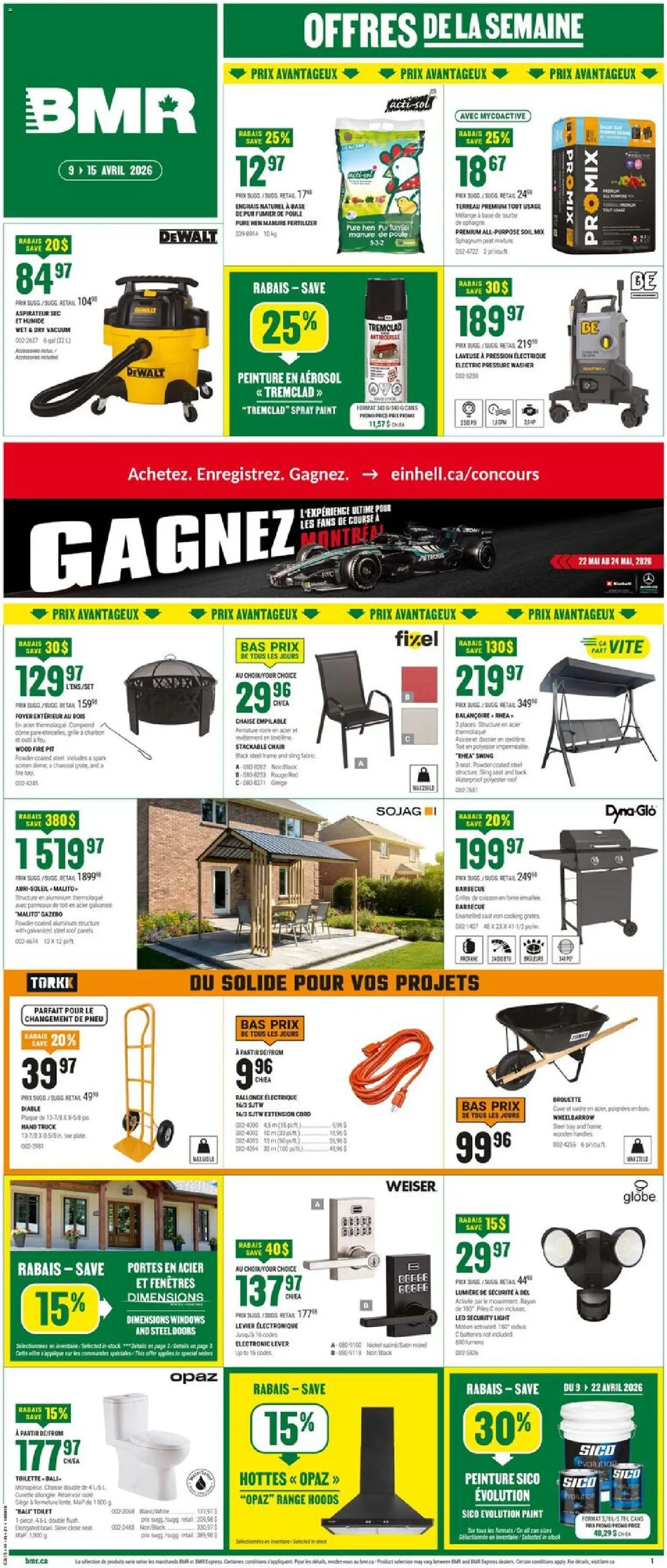 Preview of leaflet BMR weekly flyer / circulaire from shop BMR is valid from Apr 09, 2026
