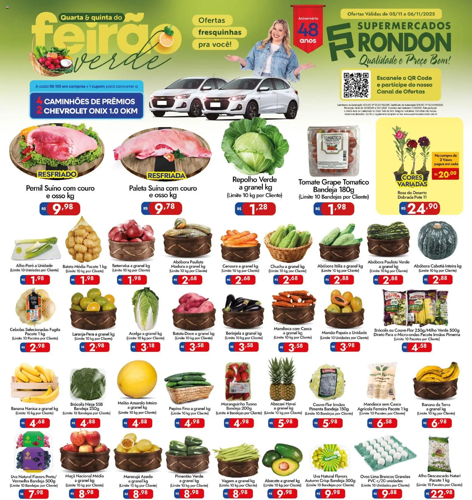 Pré-Visualização do folheto "Ofertas do semana" da loja Supermercados Rondon válido a partir de 05/11/2025