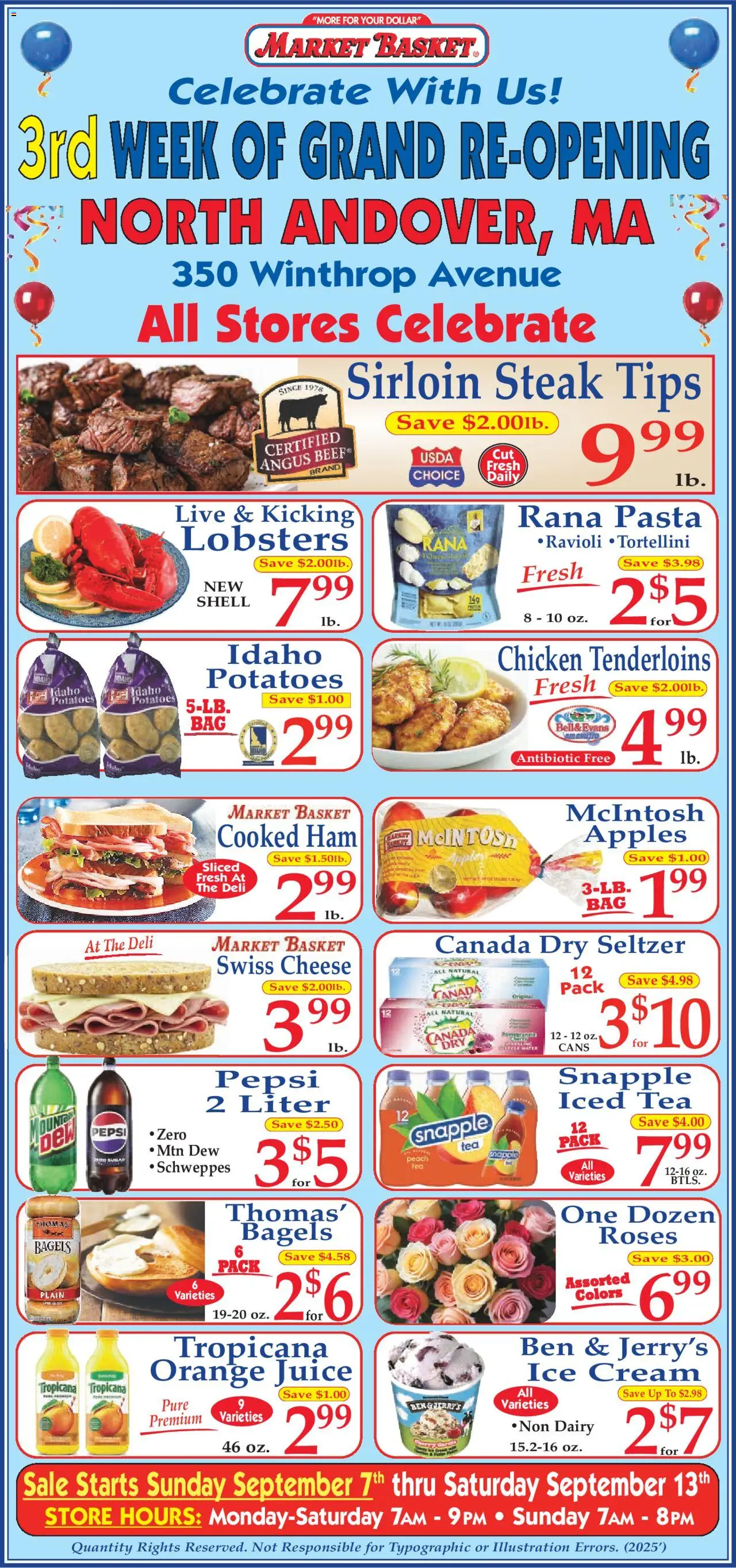 Market Basket Ad from 09/07/2025 - Flyer - Page number 1