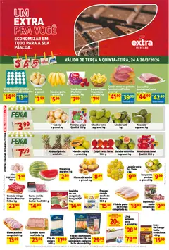 Pré-Visualização do folheto "Extra ofertas de Mercado Terça e Quinta" da loja Extra válido a partir de 24/03/2026