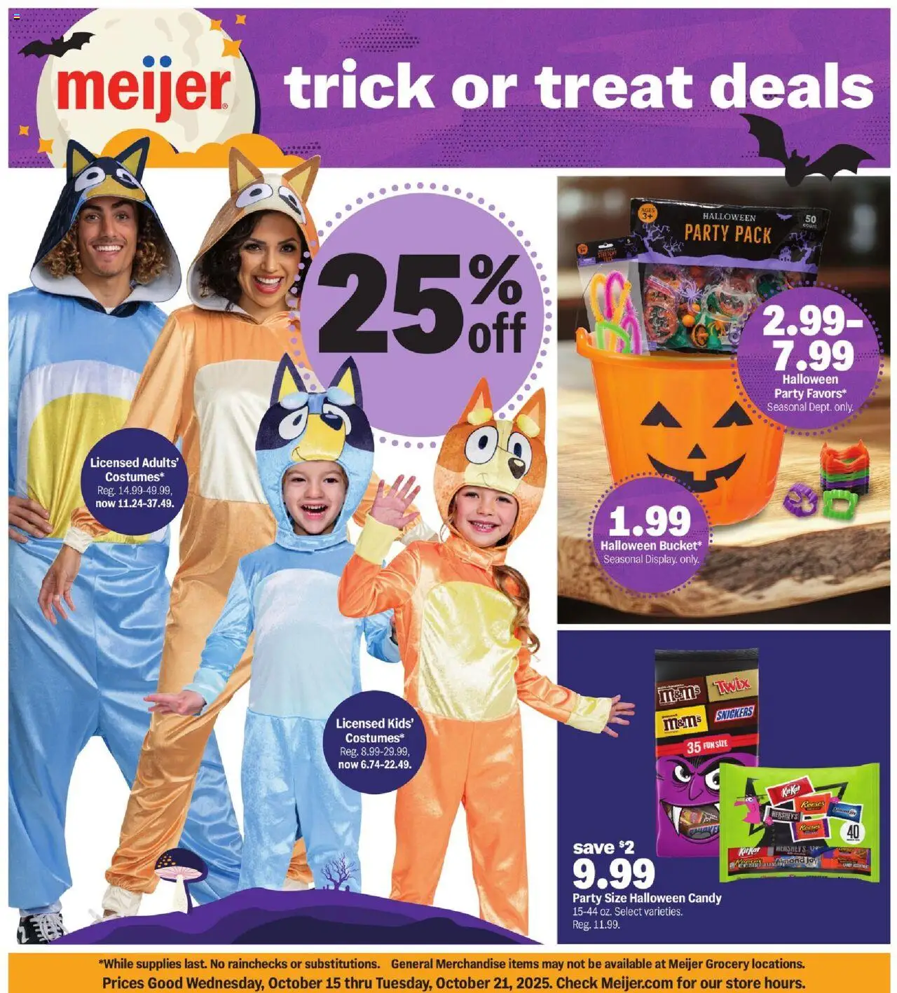 MEIJER AD from 10/15/2025 - Trick or Treat Deals - PREVIEW - Page number 1