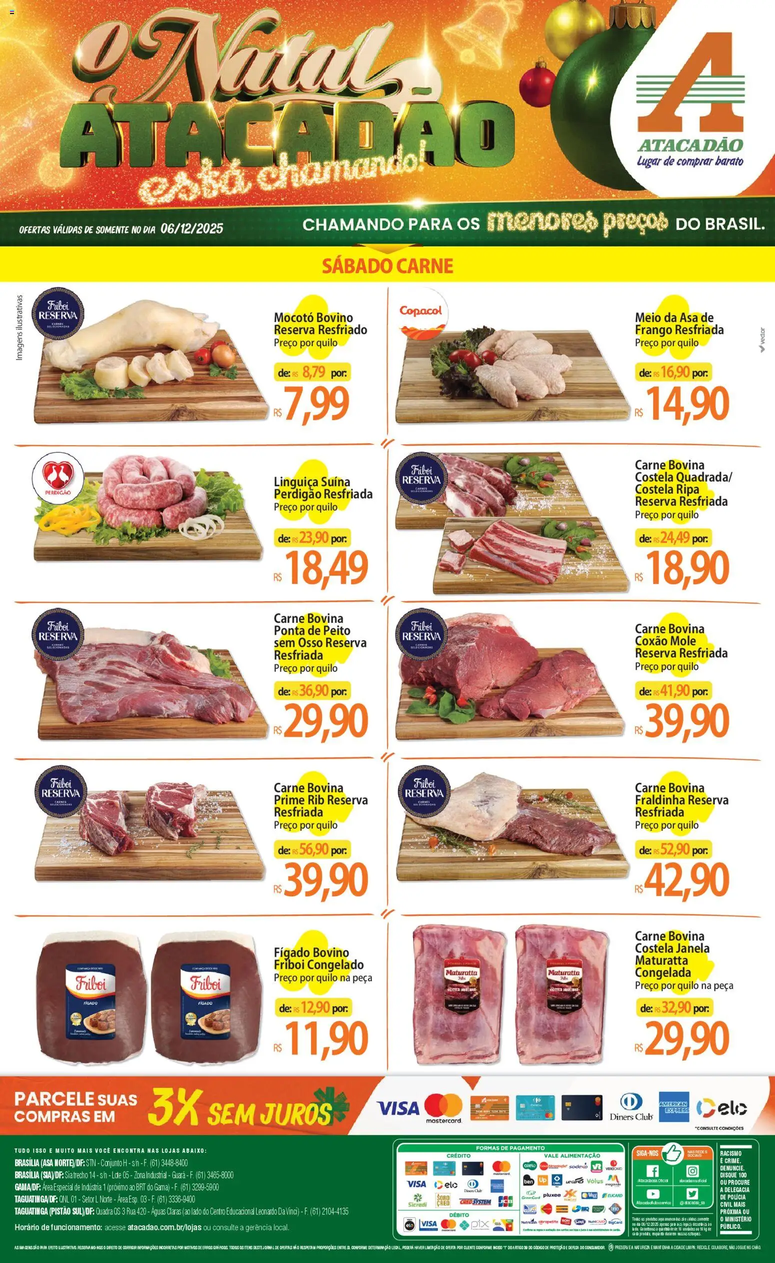 Pré-Visualização do folheto "Ofertas - DF" da loja Atacadão válido a partir de 06/12/2025