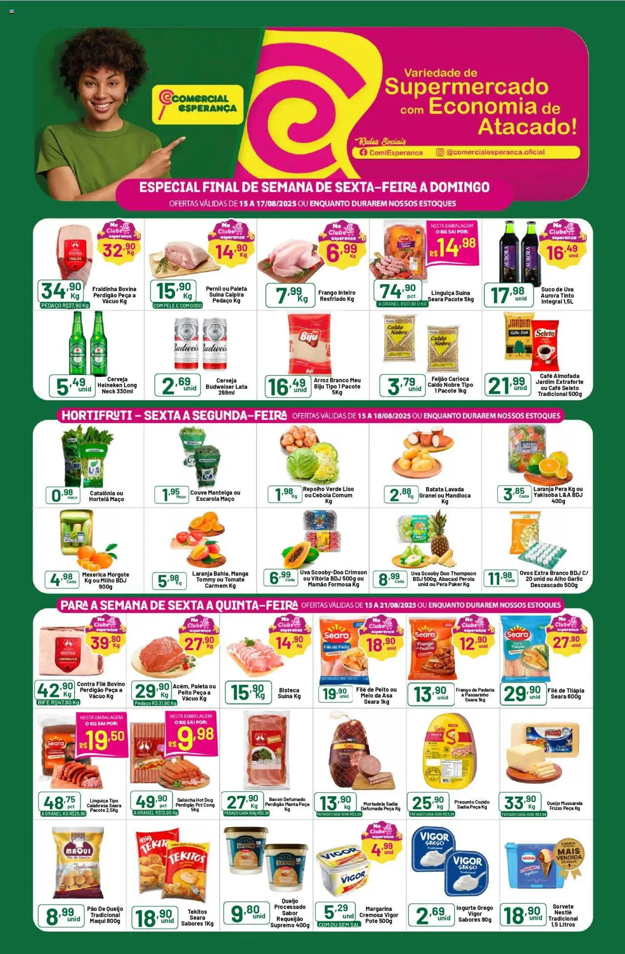 Comercial Esperança folheto "Ofertas da semana" válido a partir de 15/08/2025 - número de página 1