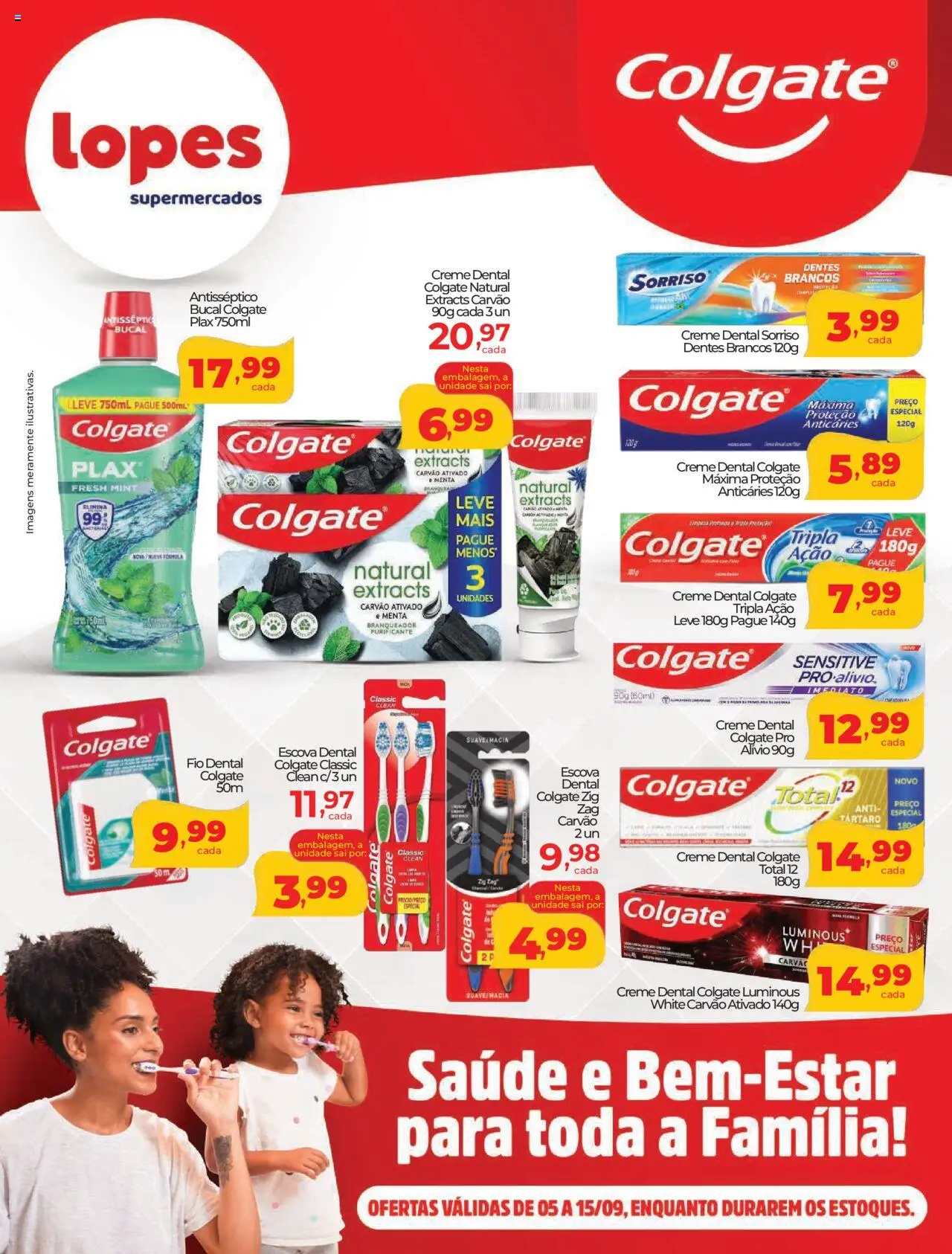 Lopes Supermercados folheto "Ofertas Colgate" válido a partir de 05/09/2025 - número de página 1
