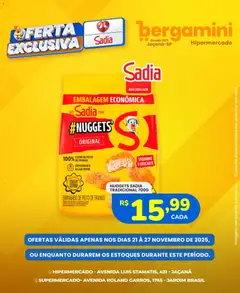Pré-Visualização do folheto "Ofertas Sadia e Perdigão" da loja Supermercado Bergamini válido a partir de 21/11/2025 | Página: 3