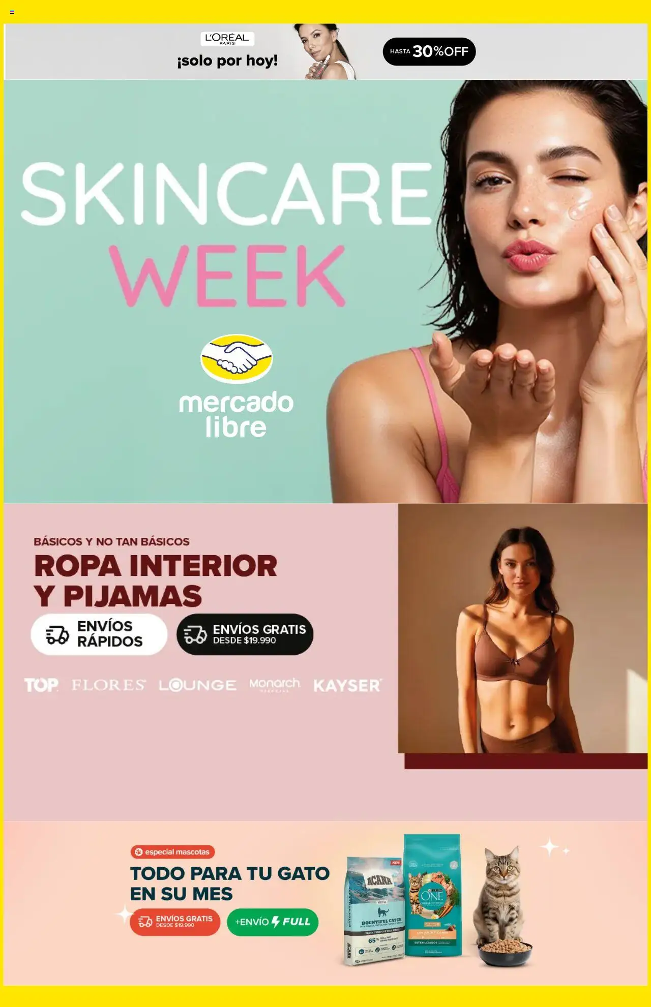 Mercado Libre Ofertas > válido desde 10.08.2025 > número de página 1 - Flores, Pollo, Ropa, Ropa interior, Salmón