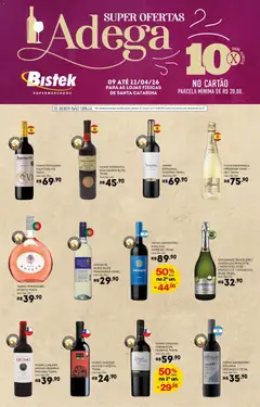 Pré-Visualização do folheto "Bistek Supermercados ofertas Adega" da loja Bistek Supermercados válido a partir de 09/04/2026
