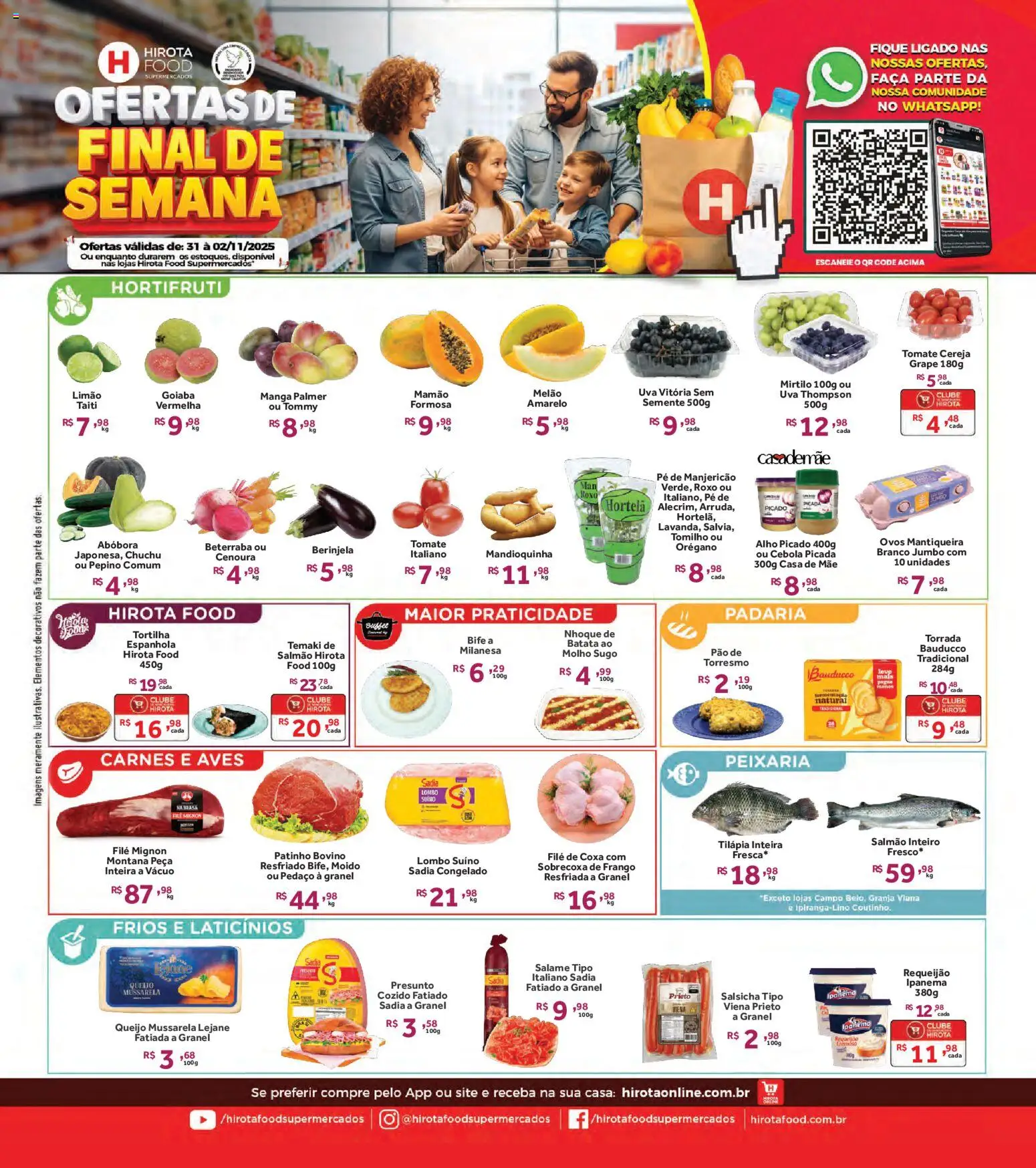Pré-Visualização do folheto "Ofertas Final de Semana" da loja Hirota Food válido a partir de 31/10/2025