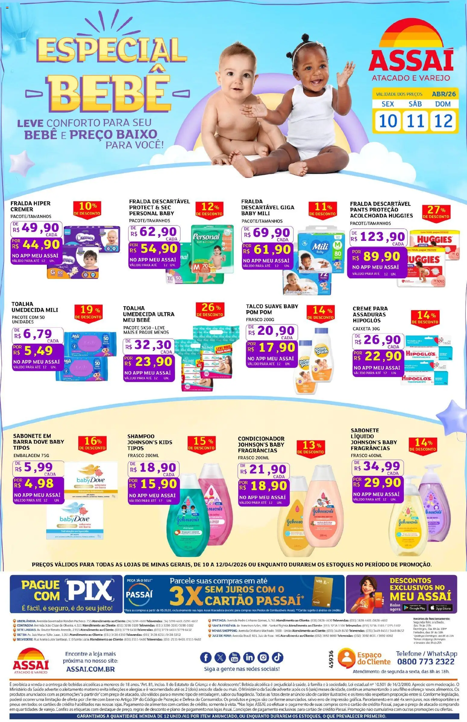 Pré-Visualização do folheto "Assaí Atacadista ofertas - MG" da loja Assaí Atacadista válido a partir de 10/04/2026