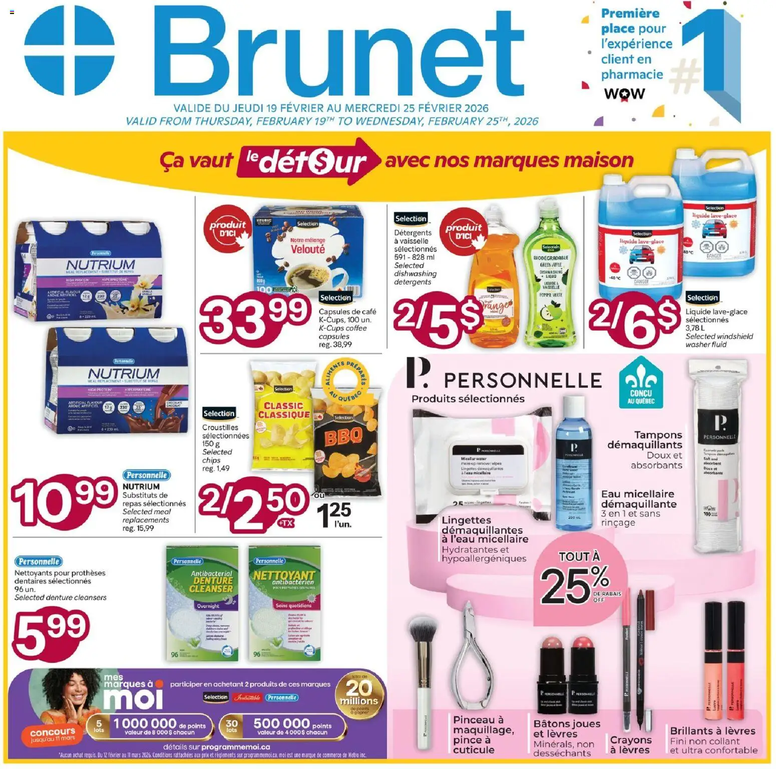 Preview of leaflet Flyer / circulaire from shop Brunet is valid from Feb 19, 2026