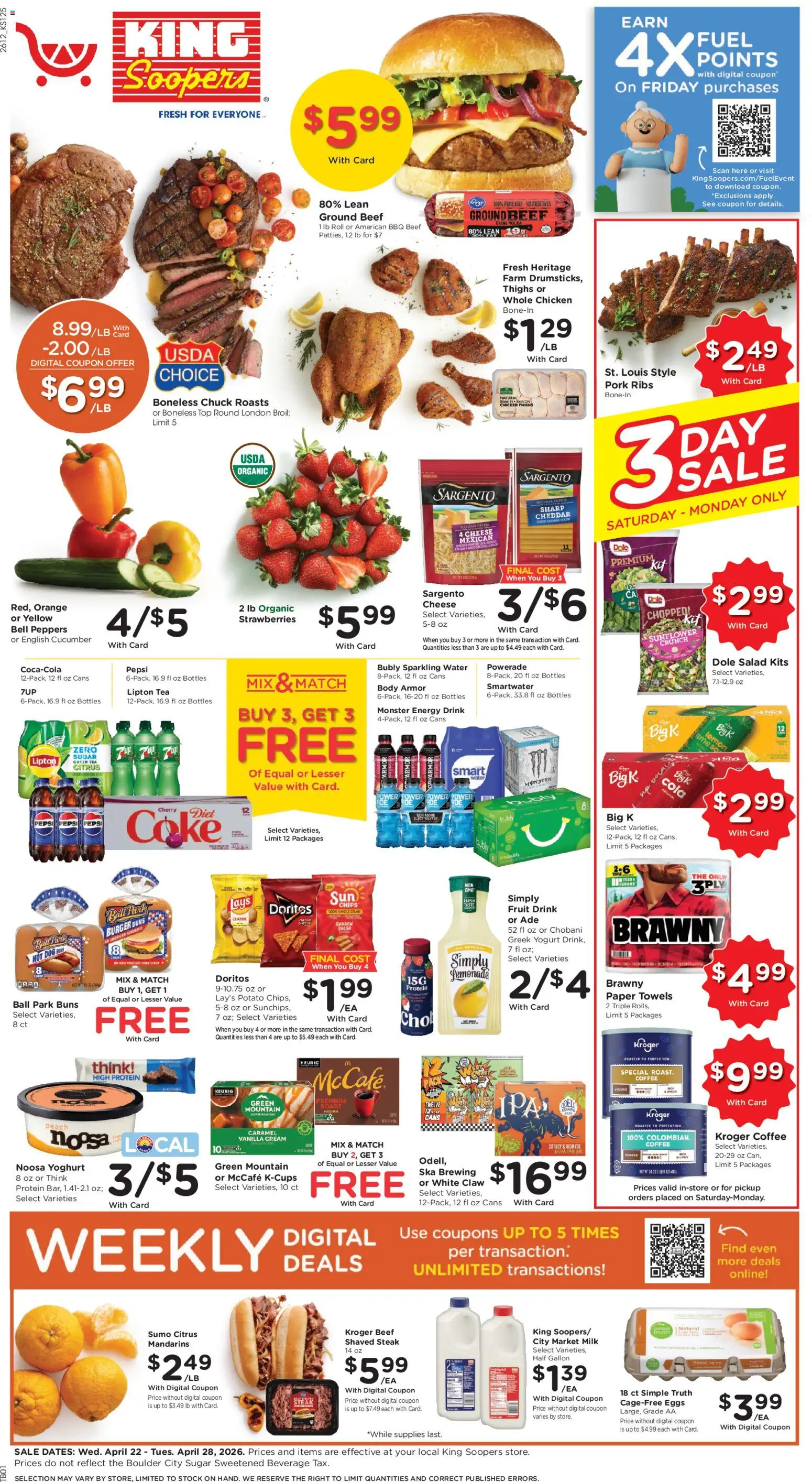 Ad Preview of King Soopers King Soopers Weekly Ad from 04/22/2026