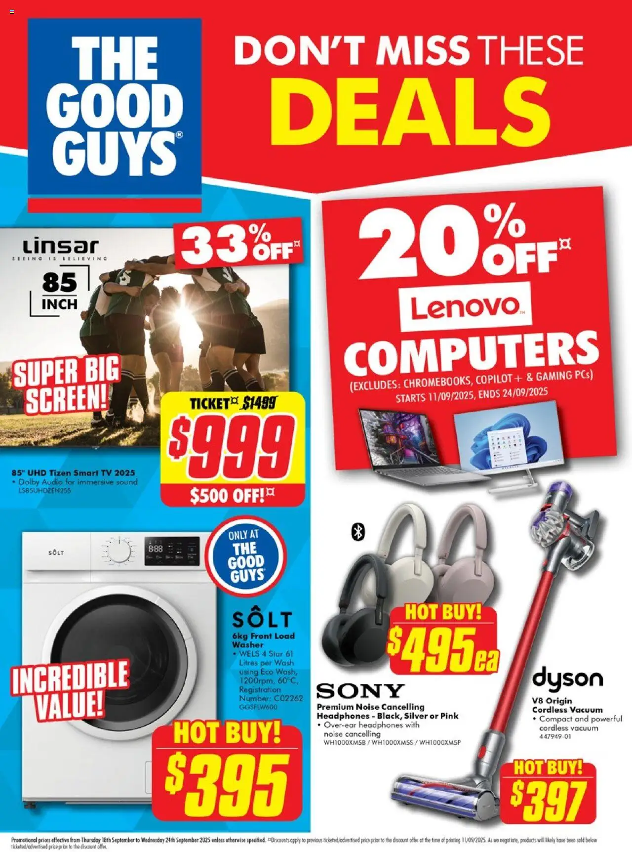 The Good Guys catalogue valid from 17/09/2025 - page 1