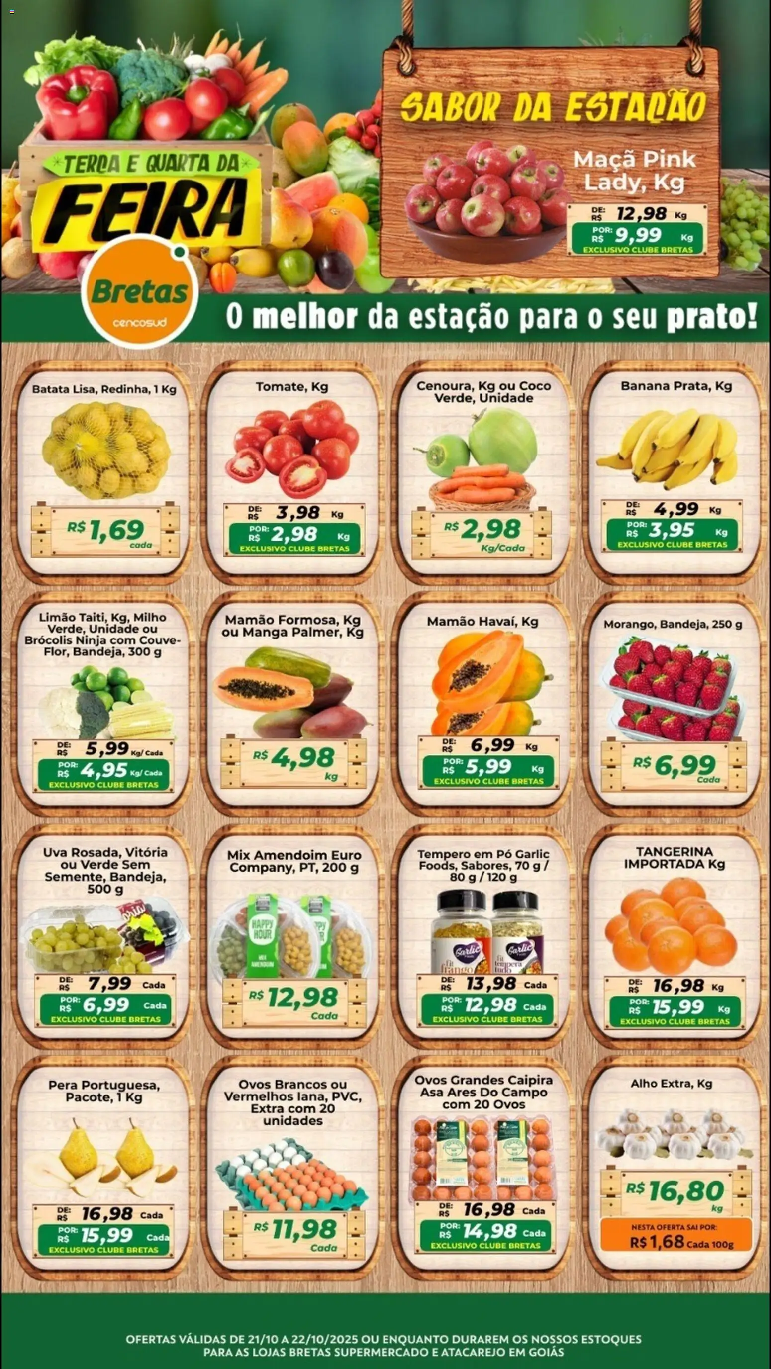 Bretas folheto "Ofertas Feira" válido a partir de 21/10/2025 - número de página 1