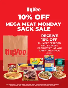 Ad Preview of HyVee HyVee Mega Meat Monday from 04/20/2026