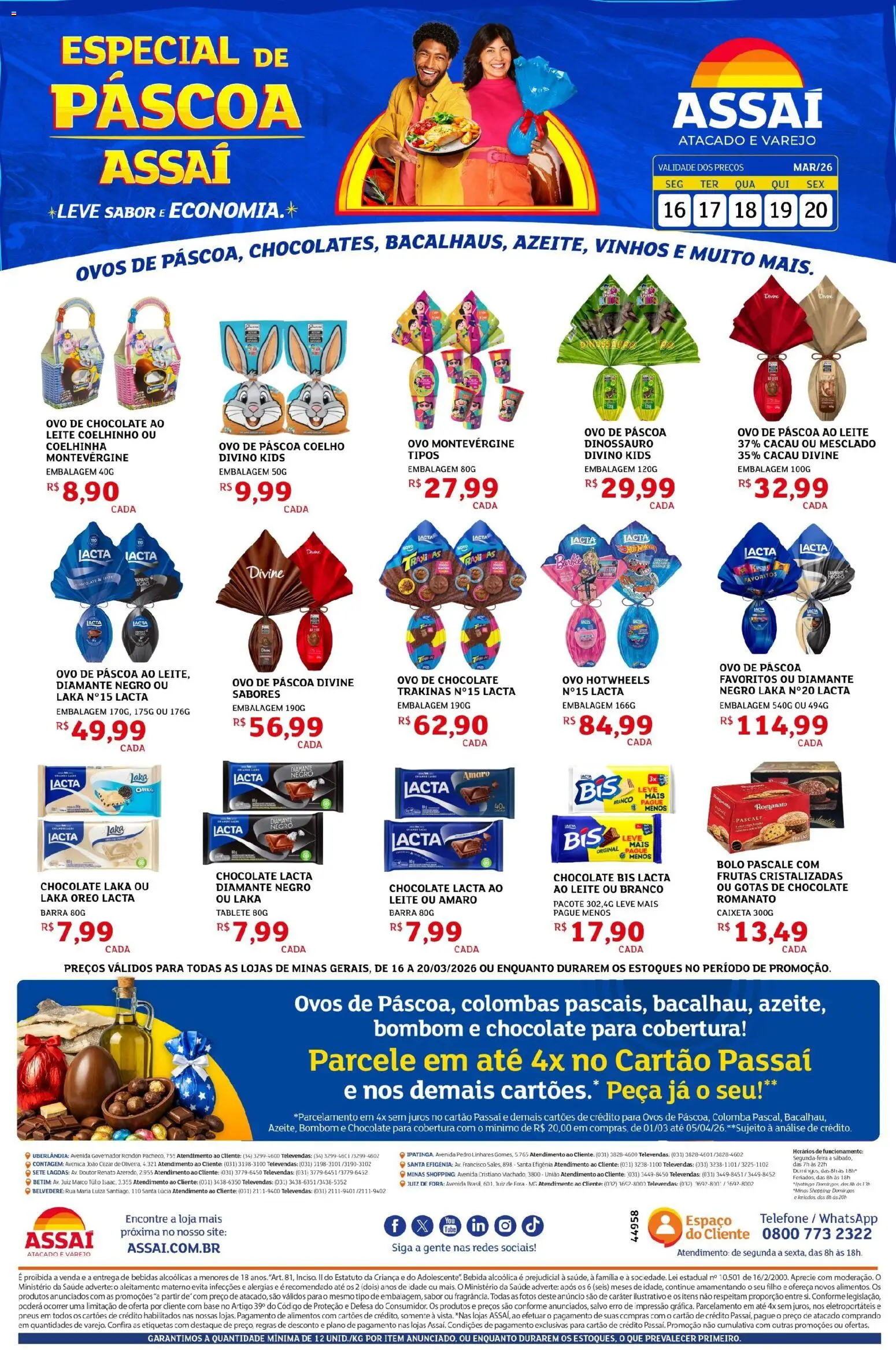 Pré-Visualização do folheto "Assaí Atacadista ofertas - MG" da loja Assaí Atacadista válido a partir de 16/03/2026