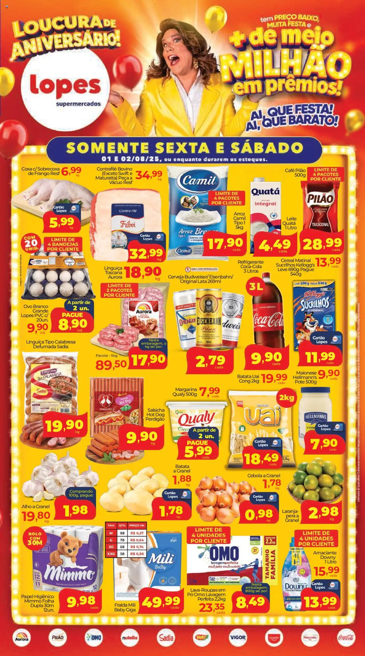 Lopes Supermercados folheto "Ofertas da semana" válido a partir de 01/08/2025 - número de página 1