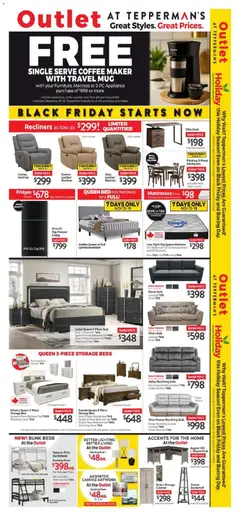 Preview of leaflet Black Friday - Outlet from shop Tepperman's is valid from Nov 13, 2025