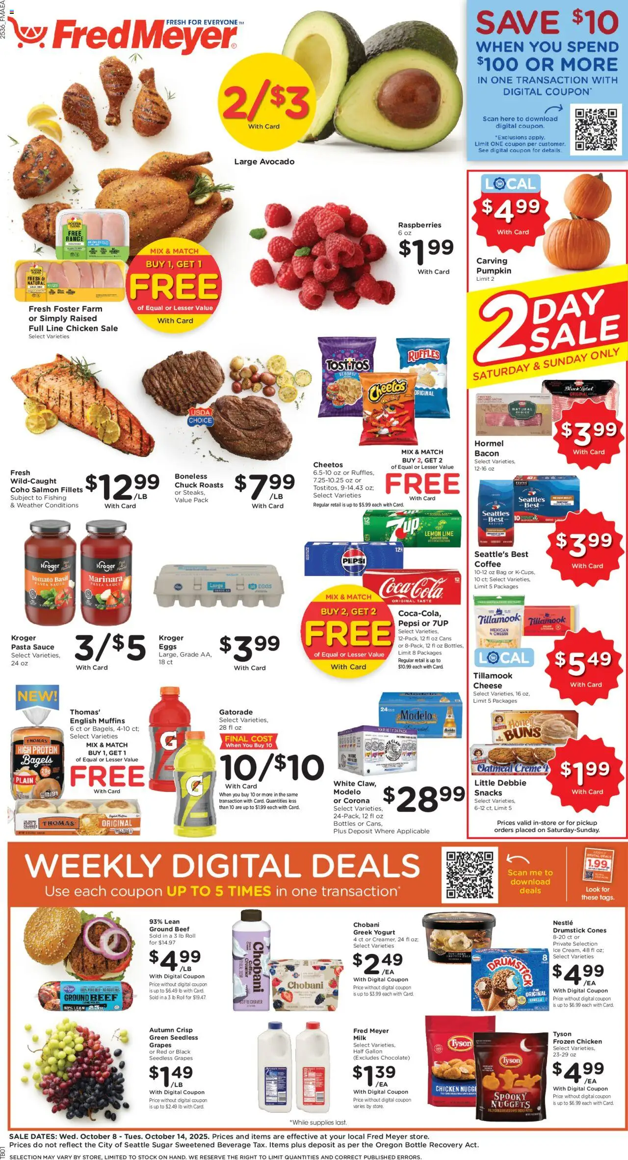 Fred Meyer Weekly Ad from 10/08/2025 - Flyer - Page number 1