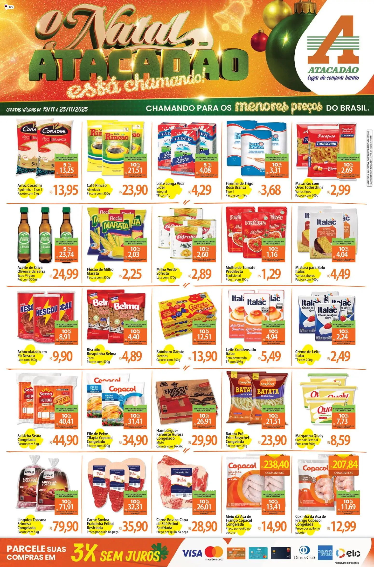 Pré-Visualização do folheto "Ofertas - MS" da loja Atacadão válido a partir de 19/11/2025