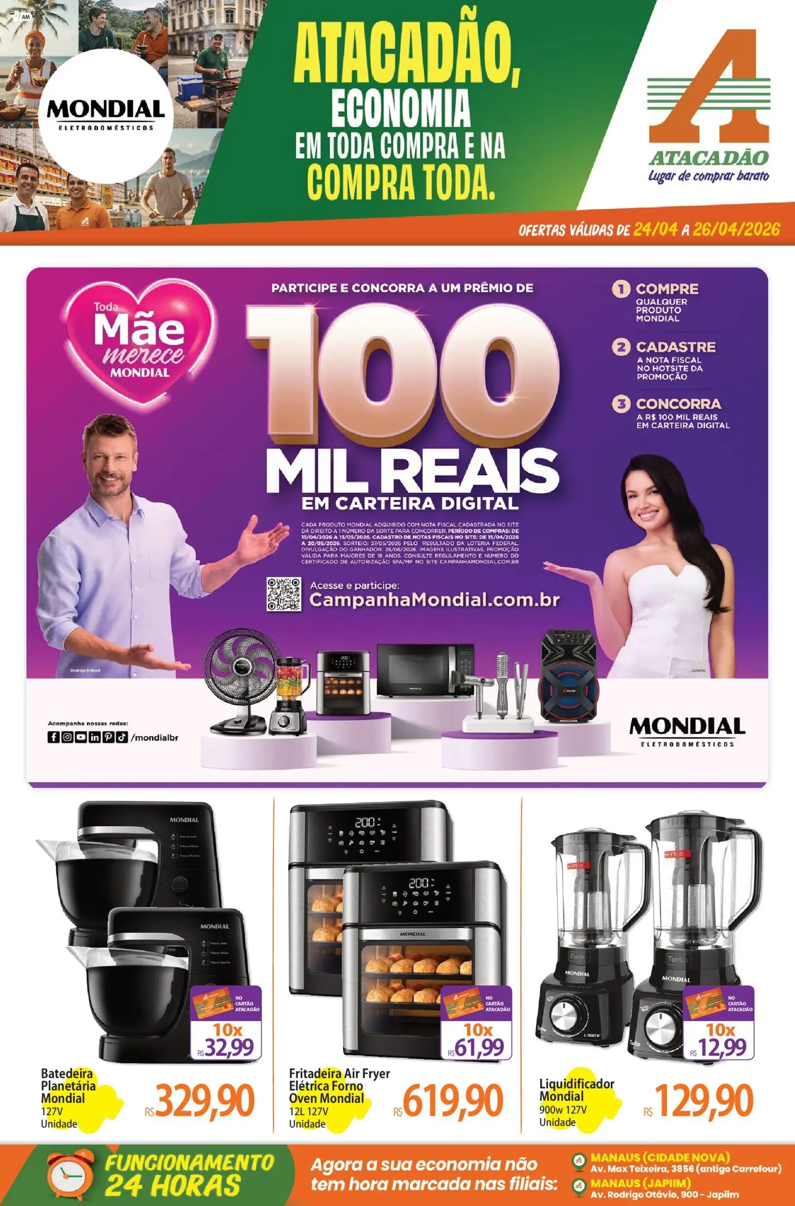 Pré-Visualização do folheto "Atacadão ofertas - AM" da loja Atacadão válido a partir de 24/04/2026