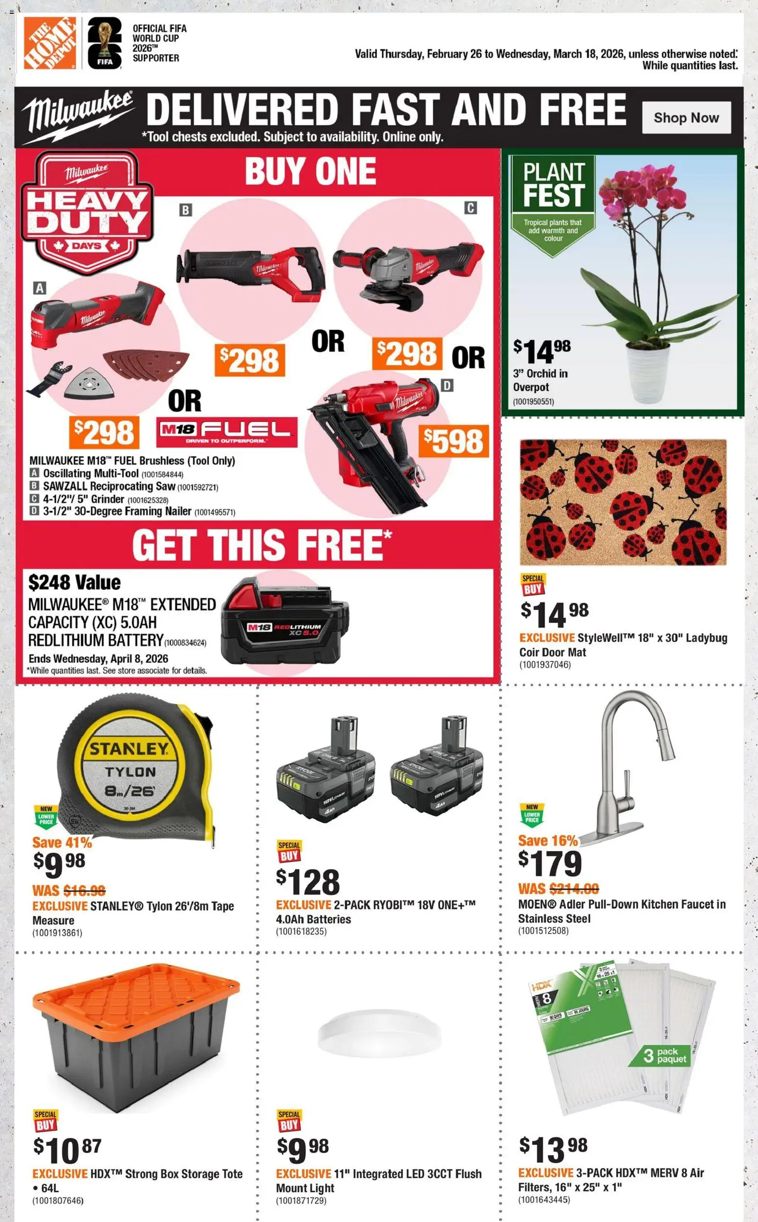 Preview of leaflet Weekly Flyer - QC from shop Home Depot is valid from Feb 26, 2026