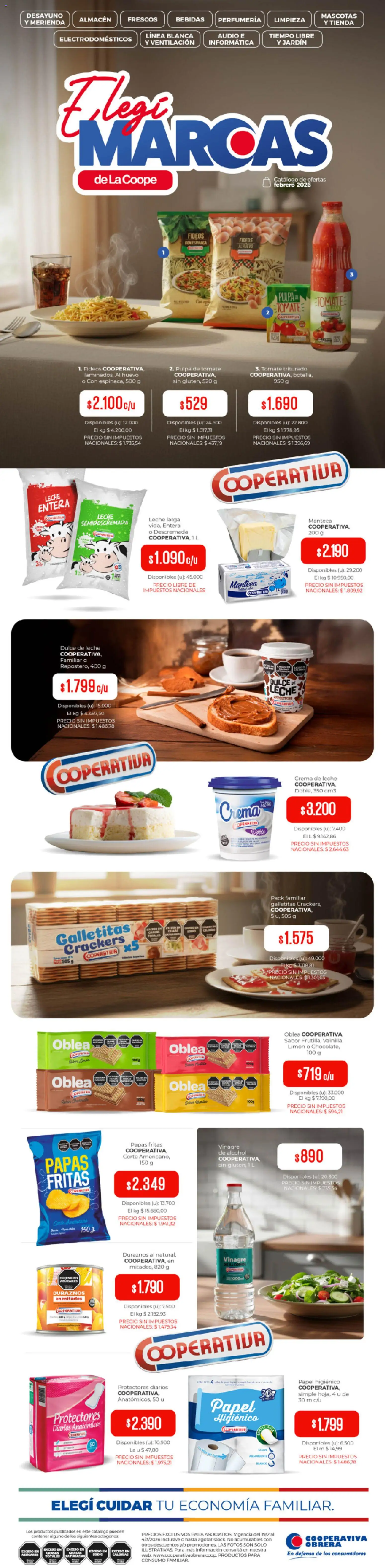 Vista previa del folleto de la tienda Cooperativa Obrera válido desde el 19/02/2026 