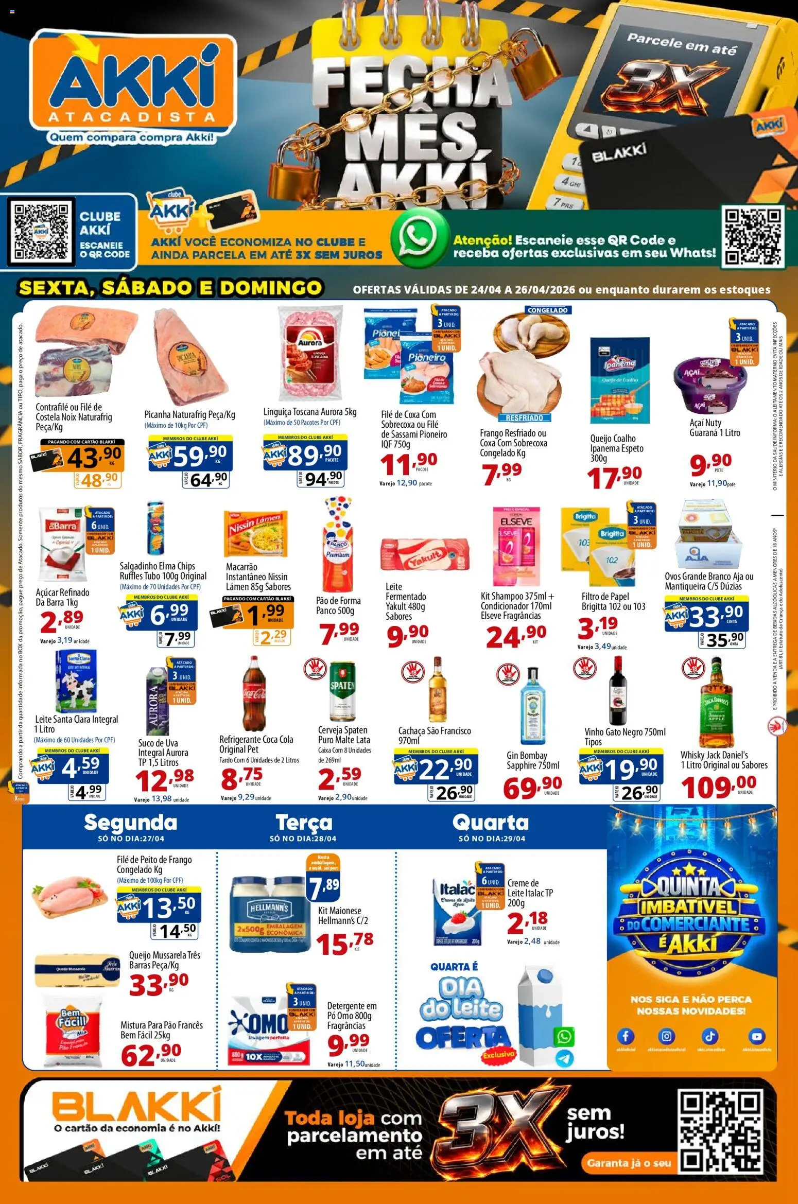 Pré-Visualização do folheto "Akki Atacadista - Ofertas da semana" da loja Akki Atacadista válido a partir de 24/04/2026