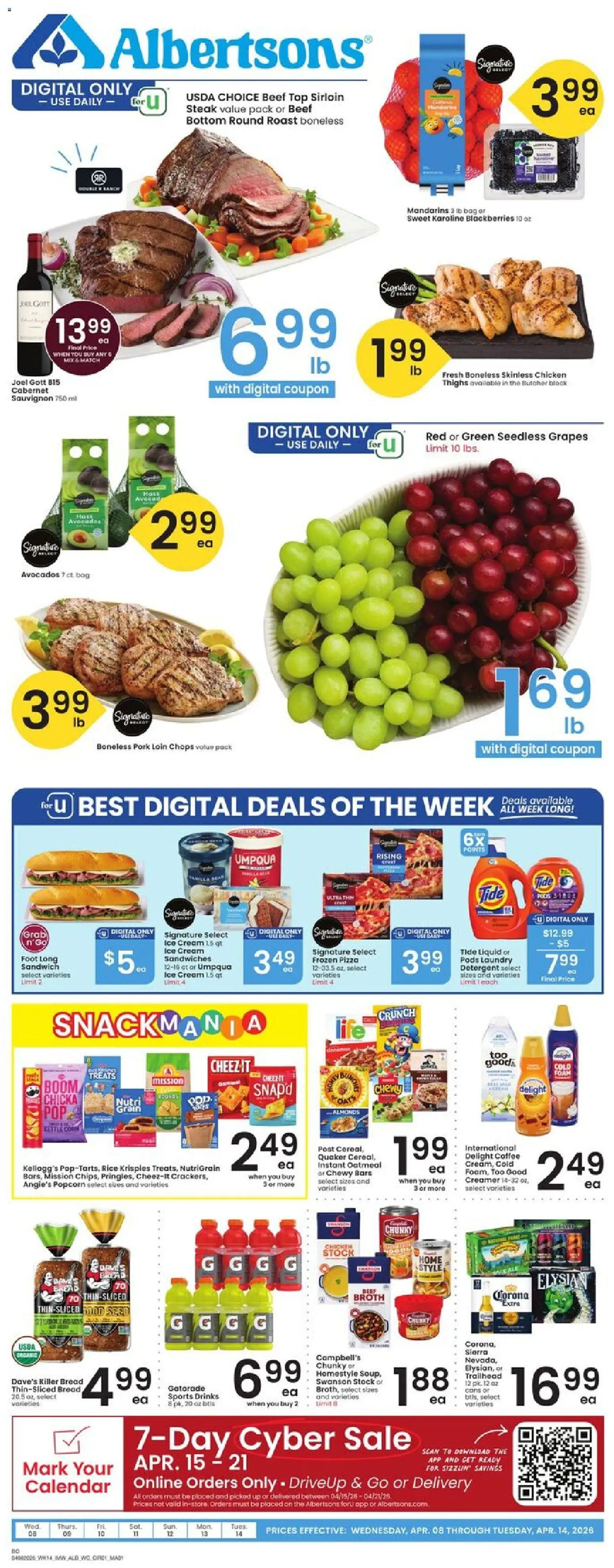 Ad Preview of Albertsons Albertsons Weekly Ad from 04/08/2026