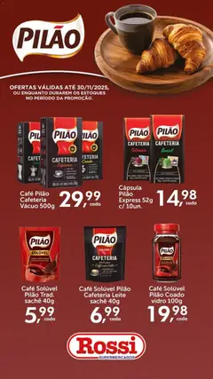 Pré-Visualização do folheto "Ofertas Pilão" da loja Rossi Supermercados válido a partir de 13/11/2025