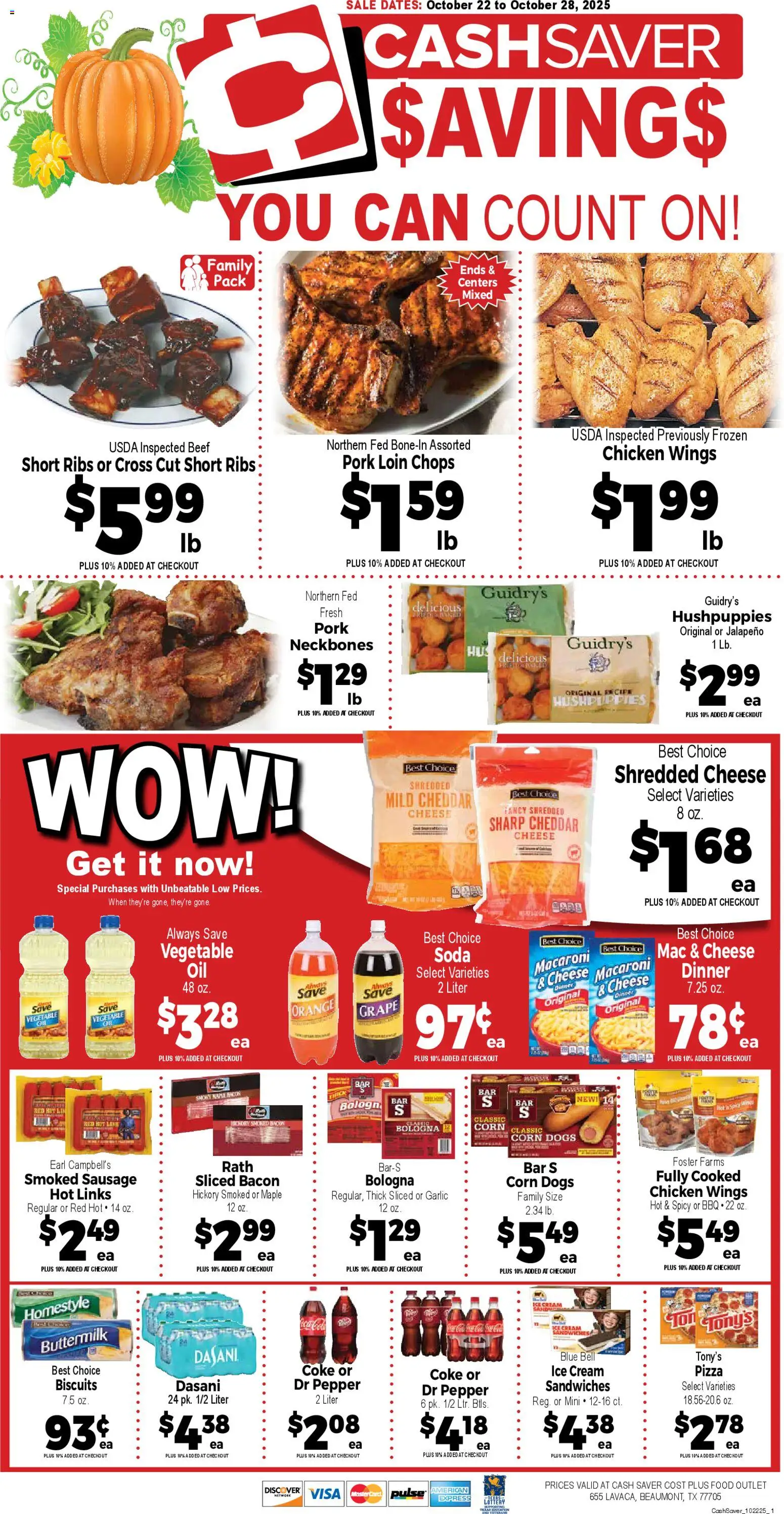 Market Basket Cash Saver from 10/22/2025 - Flyer - Page number 1