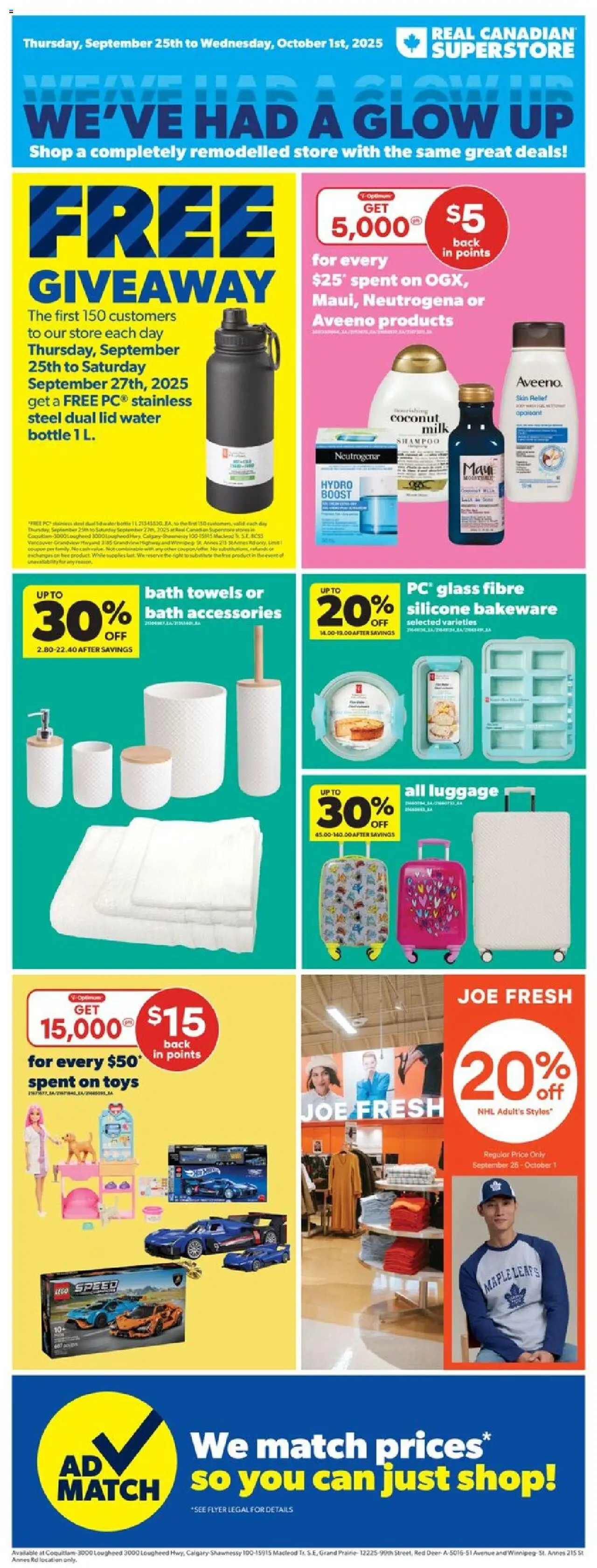 Real Canadian Superstore flyer valid from Sep 25, 2025 - page number 1