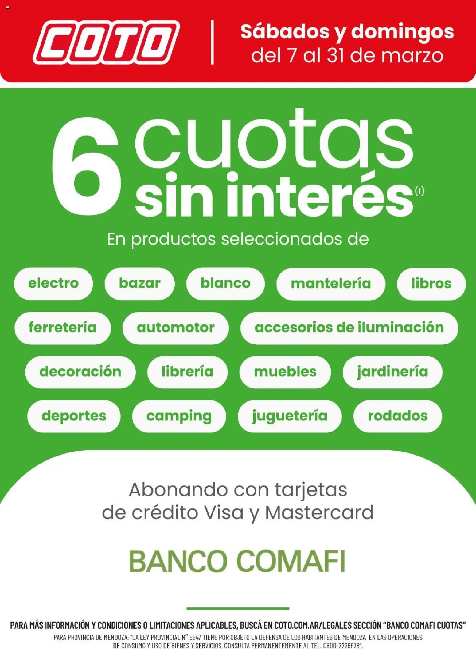 Vista previa del folleto de la tienda Coto válido desde el 07/03/2026 - Banco, Libros, Iluminación, Decoración