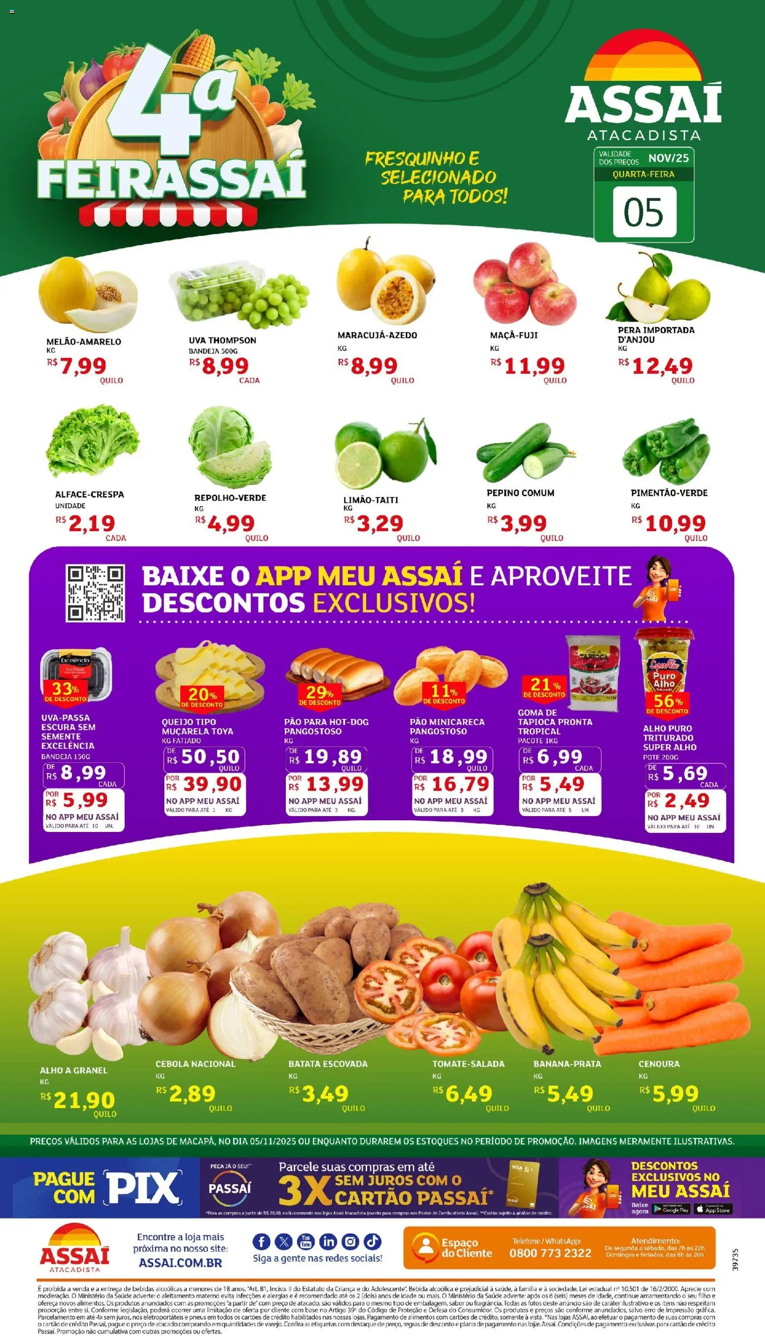 Pré-Visualização do folheto "Encarte - AP" da loja Assaí Atacadista válido a partir de 05/11/2025