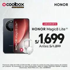 Vista previa de HONOR Magic8 Lite de la tienda Coolbox válido desde 12/02/2026